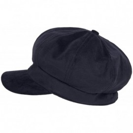 Newsboy Caps Newsboy Hats for Women-8 Panel Winter Warm Ivy Gatsby Cabbie Cap - 05-black - CY1889TAS06 $11.95