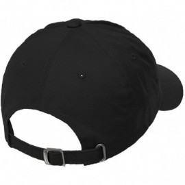 Baseball Caps Custom Low Profile Soft Hat Golf Ball On Green Embroidery Business Name Cotton - Black - C818QQ6QKAX $23.73