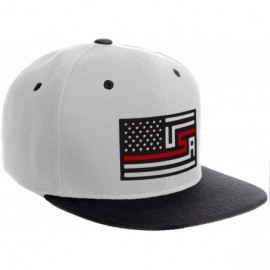 Baseball Caps USA Redesign Flag Thin Blue Red Line Support American Servicemen Snapback Hat - Thin Red Line - White Black Cap...