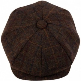 Newsboy Caps Men's Classic 8 Panel Wool Blend newsboy Snap Brim Collection Hat - 2123-glen Plaid - CI185G2DCT5 $36.03