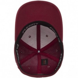 Baseball Caps Ultrafibre Airmesh Fitted Cap - Maroon - CO192X5YOL6 $19.45
