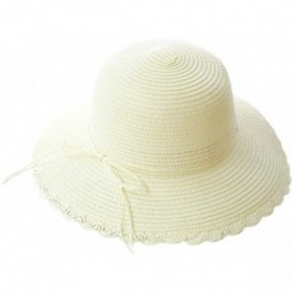 Sun Hats Cute Girls Sunhat Straw Hat Tea Party Hat Set with Purse - Adult-white 3 - C7193X2N032 $26.09