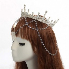 Headbands Raw Crystal Quartz Tiara Mermaid Crown Headband - Full Crown-02 - CD189ZRO2ZT $49.46