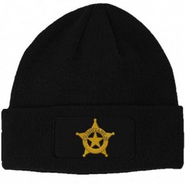Skullies & Beanies Custom Patch Beanie Constable Police B Embroidery Skull Cap Hats for Men & Women - Black - C3186H54K9A $22.31