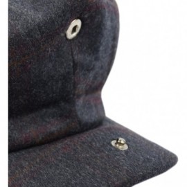 Newsboy Caps Men's Wool Newsboy Cap- Herringbone Driving Cabbie Tweed Applejack Golf Hat - 2320-black Wine - C3189UNXK30 $13.65