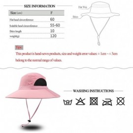 Sun Hats Sunscreen Waterproof Breathable Adjustable Women Momoon - Pink - CG18TOSS60E $11.24