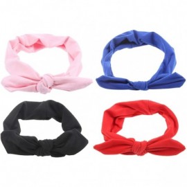 Headbands 4 Pack Women Headband Boho Floal Style Criss Cross Head Wrap Hair Band - Set4-rabbit Ear - CZ17YR64706 $11.46