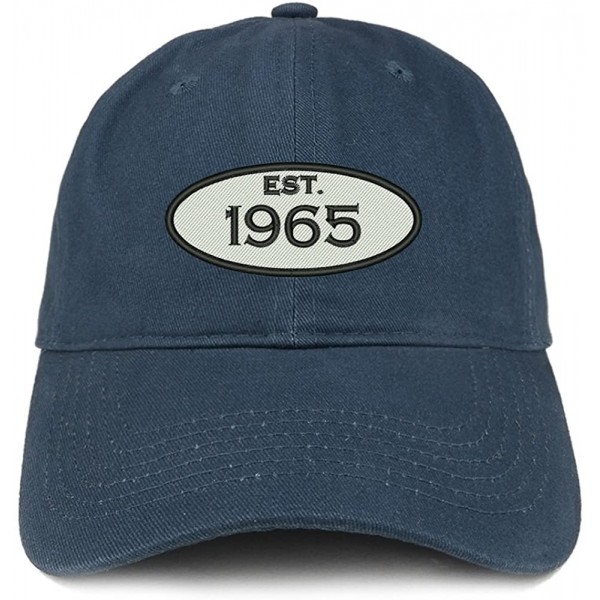 Baseball Caps Established 1965 Embroidered 55th Birthday Gift Soft Crown Cotton Cap - Navy - C3183RDI672 $14.96