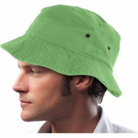 Skullies & Beanies Mens 100% Cotton Fishing Hunting Summer Bucket Cap Hat - Lime Green - C711VSYSWG3 $11.13