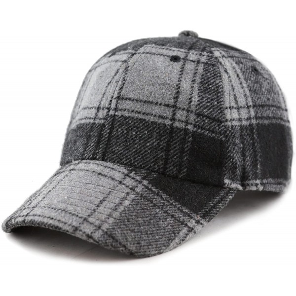 Baseball Caps Unisex Wool Blend Baseball Cap Hat with Adjustable Buckle Closure - Plaid 36 - CZ187U4GK4K $12.74