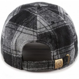 Baseball Caps Unisex Wool Blend Baseball Cap Hat with Adjustable Buckle Closure - Plaid 36 - CZ187U4GK4K $12.74