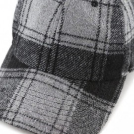 Baseball Caps Unisex Wool Blend Baseball Cap Hat with Adjustable Buckle Closure - Plaid 36 - CZ187U4GK4K $12.74