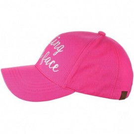 Baseball Caps Women's Embroidered Quote Adjustable Cotton Baseball Cap- Resting Beach Face- Hot Pink - C2180TYYKG2 $13.92