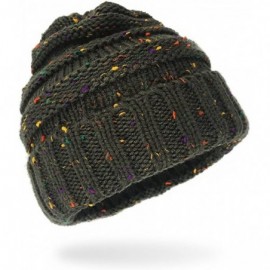Skullies & Beanies Women's Warm Chunky Thick Stretchy Knit Beanie Skull Cap Winter Knitting Warm Hat - Gray - C61864D6SK3 $11.56