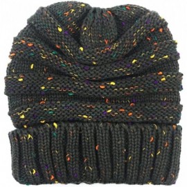 Skullies & Beanies Women's Warm Chunky Thick Stretchy Knit Beanie Skull Cap Winter Knitting Warm Hat - Gray - C61864D6SK3 $11.56