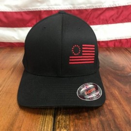 Baseball Caps Betsy Ross Flexfit Side Flag Hat - Red - CX18XUQ9H3C $29.08
