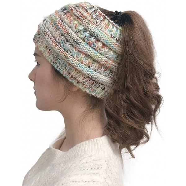 Cold Weather Headbands Womens Knit Confetti Cable Headband Crochet Twist Head Wrap Ear Warmer - White - CJ18Y0O2I5X $7.67