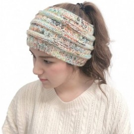 Cold Weather Headbands Womens Knit Confetti Cable Headband Crochet Twist Head Wrap Ear Warmer - White - CJ18Y0O2I5X $7.67