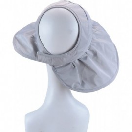 Sun Hats Adjustable Summer Beach Sun Visor Foldable Roll up Wide Brim Hat Cap for Girls or Lady XMZ11 - Grey - CB12EPUGGZ5 $9.01
