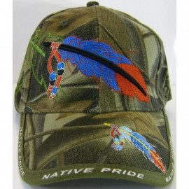 Baseball Caps Native Pride Feather Men's Adjustable Baseball Cap - Camouflage - CT17YGCRDIY $12.69