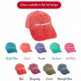 Baseball Caps Alpha Omicron Pi (N) Sorority Baseball Hat Cap Cursive Name Font AOII - Red - CR18SDD3A5S $21.64