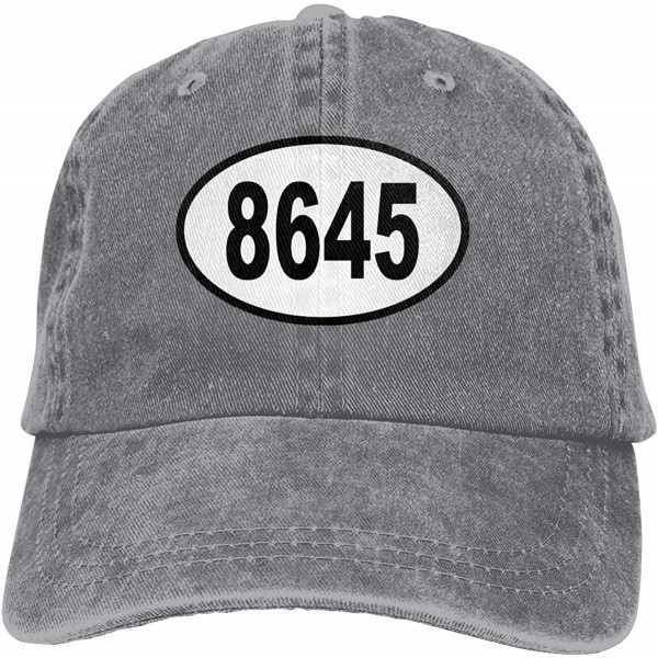 Baseball Caps Anti-Trump 8645 Unisex Vintage Washed Baseball-Cap - Gray - C1194OOXO96 $23.10
