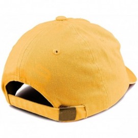 Baseball Caps WTF America Embroidered Washed Cotton Adjustable Cap - Mango - CA185LYN6N4 $22.55