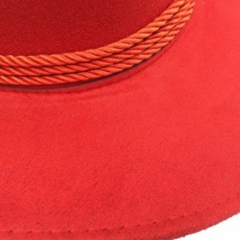 Cowboy Hats Men's Outback Faux Felt Wide Brim Western Cowboy Hat - Xnzm01-rd1 - C718IEN30GM $12.06