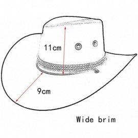 Cowboy Hats Men's Outback Faux Felt Wide Brim Western Cowboy Hat - Xnzm01-rd1 - C718IEN30GM $27.30