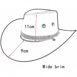 Cowboy Hats Men's Outback Faux Felt Wide Brim Western Cowboy Hat - Xnzm01-rd1 - C718IEN30GM $12.06