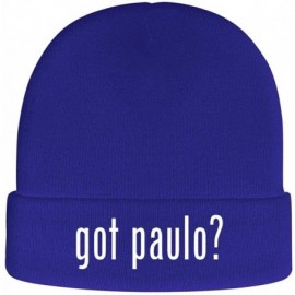 Skullies & Beanies got Paulo? - Soft Adult Beanie Cap - Blue - CB18AXMESXD $20.33