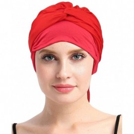 Skullies & Beanies Chemo Headwear Headwrap Scarf Cancer Caps Gifts for Hair Loss Women - Flaming Red - CU18EIOU0HE $15.87