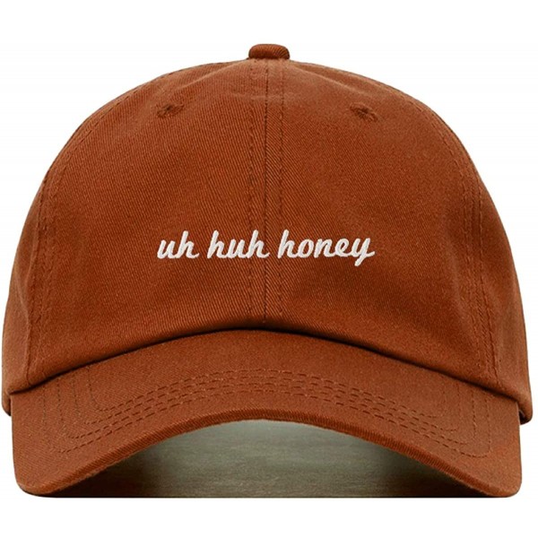 Baseball Caps Uh Huh Honey Baseball Hat- Embroidered Dad Cap- Unstructured Soft Cotton- Adjustable Strap Back (Multiple Color...