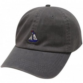Baseball Caps Boat Small Embroidered Cotton Baseball Cap - Charcoal - CL12H0G3NRP $11.70