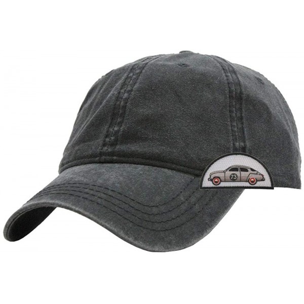 Baseball Caps Vintage Washed Dyed Cotton Twill Low Profile Adjustable Baseball Cap - Charcoal Gray 73b - CD1820C2W65 $10.60