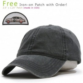 Baseball Caps Vintage Washed Dyed Cotton Twill Low Profile Adjustable Baseball Cap - Charcoal Gray 73b - CD1820C2W65 $10.60