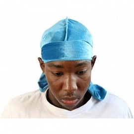 Skullies & Beanies Slippery Apparel - Velvet Premium Durag 360 Waves Extra Long Straps for Men Will Last for Years - CF18E7ZC...