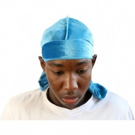 Skullies & Beanies Slippery Apparel - Velvet Premium Durag 360 Waves Extra Long Straps for Men Will Last for Years - CF18E7ZC...