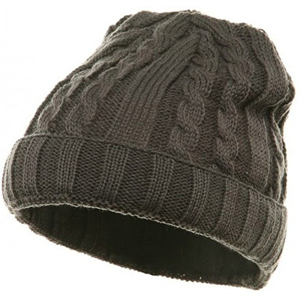 Skullies & Beanies Twister Ski Beanie-Lt Grey - Grey - C11117ER4Z9 $13.23