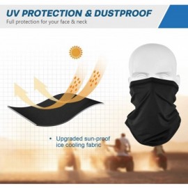 Balaclavas UV Face Mask- Bandana Neck Gaiter Balaclava Summer Cooling Breathable for Cycling Fishing Outdoors - Black - CP197...