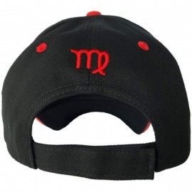 Baseball Caps 100% Cotton Baseball Cap Zodiac Embroidery One Size Fits All for Men and Women - Virgo/Red - CB18IDKA4Q7 $15.49