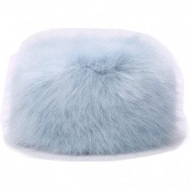 Bomber Hats Women Men Winter Fur Cossack Cap Thick Russian Hat Warm Soft Earmuff - H1-light Blue - C218HY6Q46T $32.13