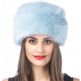 Bomber Hats Women Men Winter Fur Cossack Cap Thick Russian Hat Warm Soft Earmuff - H1-light Blue - C218HY6Q46T $14.71