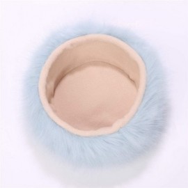 Bomber Hats Women Men Winter Fur Cossack Cap Thick Russian Hat Warm Soft Earmuff - H1-light Blue - C218HY6Q46T $14.71