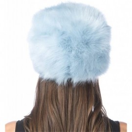 Bomber Hats Women Men Winter Fur Cossack Cap Thick Russian Hat Warm Soft Earmuff - H1-light Blue - C218HY6Q46T $14.71