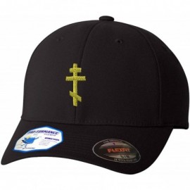Baseball Caps Russian Orthodox Cross Flexfit Adult Pro-Formance Hat Black Large/X-Large - C9184SW9IGG $27.33