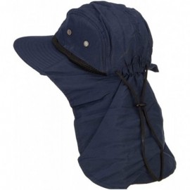 Sun Hats Mesh Sun Protection Flap Hat - Navy - CN18KEH2034 $26.52