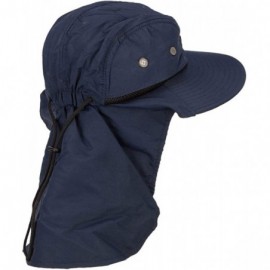 Sun Hats Mesh Sun Protection Flap Hat - Navy - CN18KEH2034 $26.52