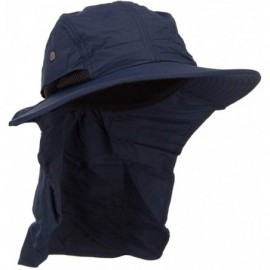 Sun Hats Mesh Sun Protection Flap Hat - Navy - CN18KEH2034 $26.52