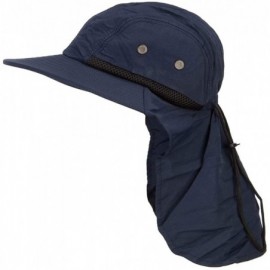 Sun Hats Mesh Sun Protection Flap Hat - Navy - CN18KEH2034 $26.52